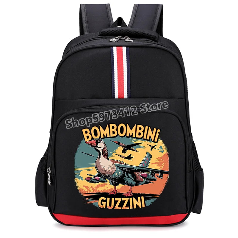 Italian Brainrot Backpacks Students Large Capacity Schoolbags Funny Cartoon Animal Printed Knapsack Kids School Supplies Gifts