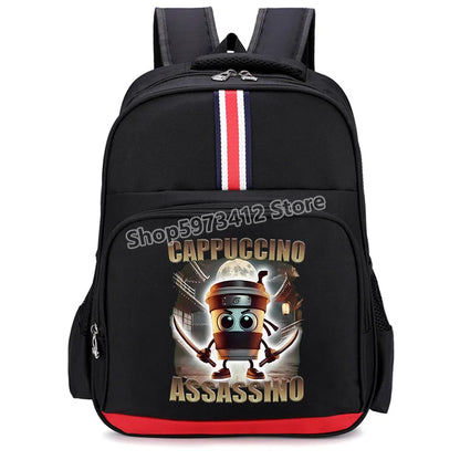 Italian Brainrot Backpacks Students Large Capacity Schoolbags Funny Cartoon Animal Printed Knapsack Kids School Supplies Gifts