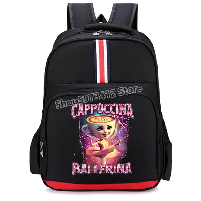 Italian Brainrot Backpacks Students Large Capacity Schoolbags Funny Cartoon Animal Printed Knapsack Kids School Supplies Gifts