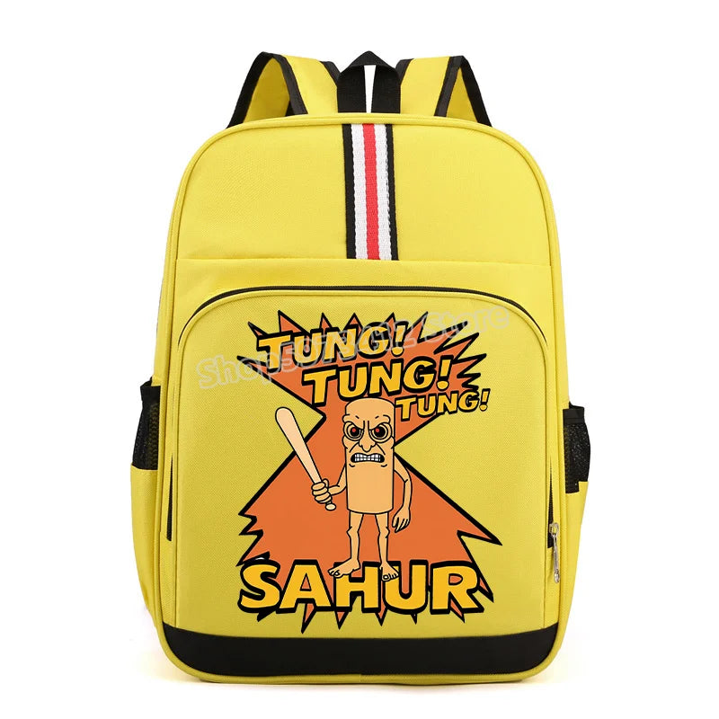 Italian Brainrot Backpacks Students Large Capacity Schoolbags Funny Cartoon Animal Printed Knapsack Kids School Supplies Gifts