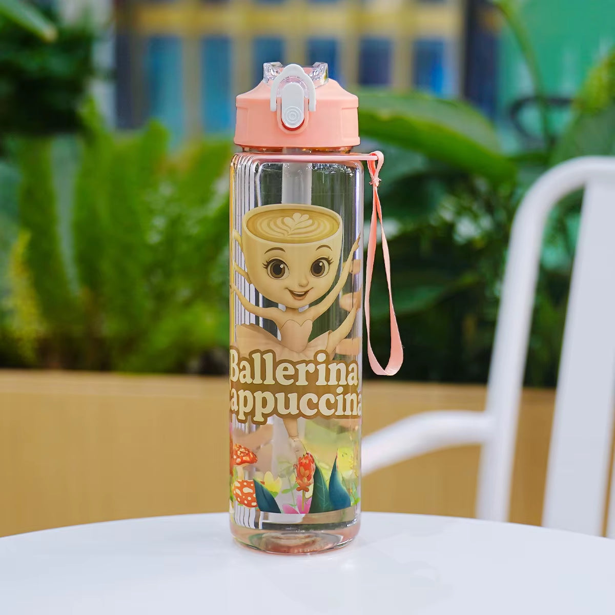 Hot Italian Brainrot Water Bottle Tung Tung Tung Sahur Bottle with Straw Outdoor Sports Water Cups Cartoon Drinking Kettle