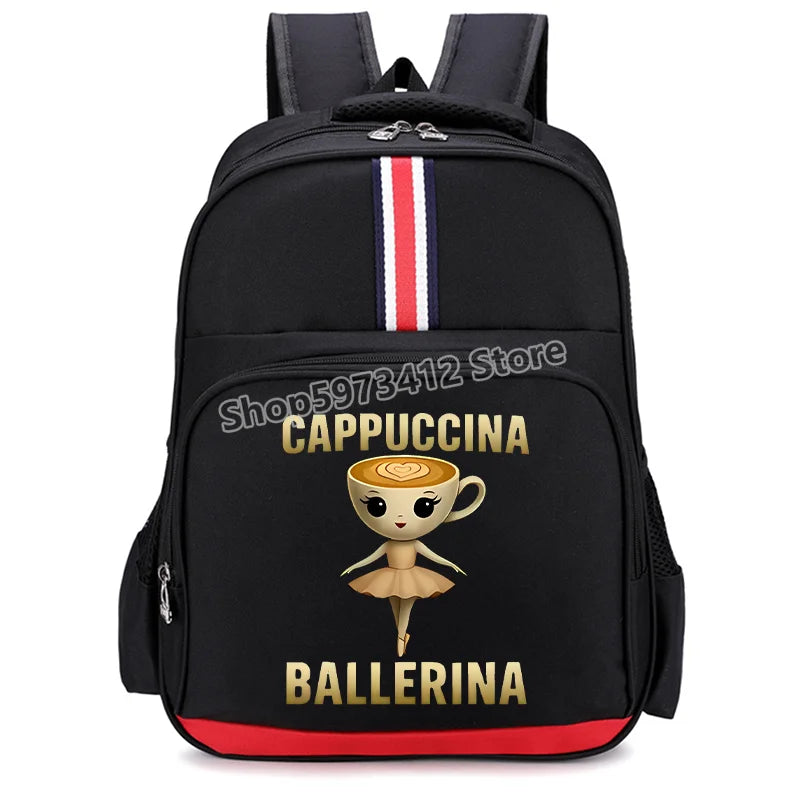 Italian Brainrot Backpacks Students Large Capacity Schoolbags Funny Cartoon Animal Printed Knapsack Kids School Supplies Gifts