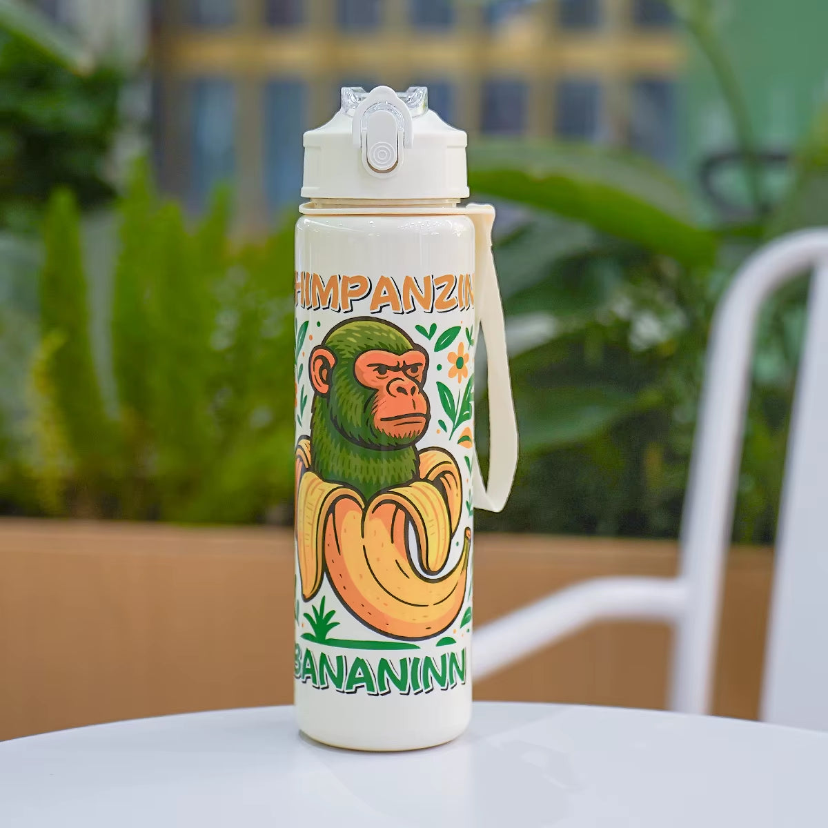 Hot Italian Brainrot Water Bottle Tung Tung Tung Sahur Bottle with Straw Outdoor Sports Water Cups Cartoon Drinking Kettle