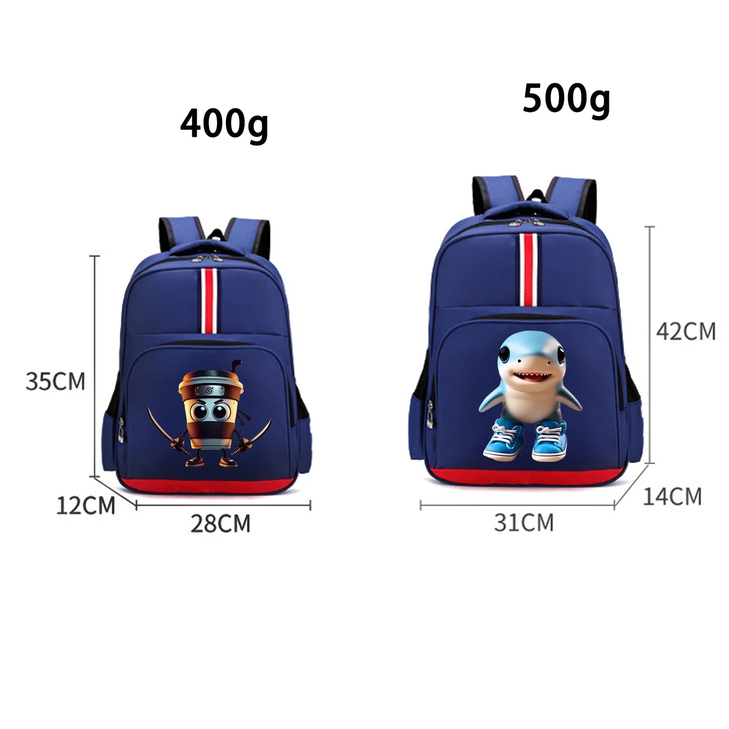 Italian Brainrot Backpacks Students Large Capacity Schoolbags Funny Cartoon Animal Printed Knapsack Kids School Supplies Gifts
