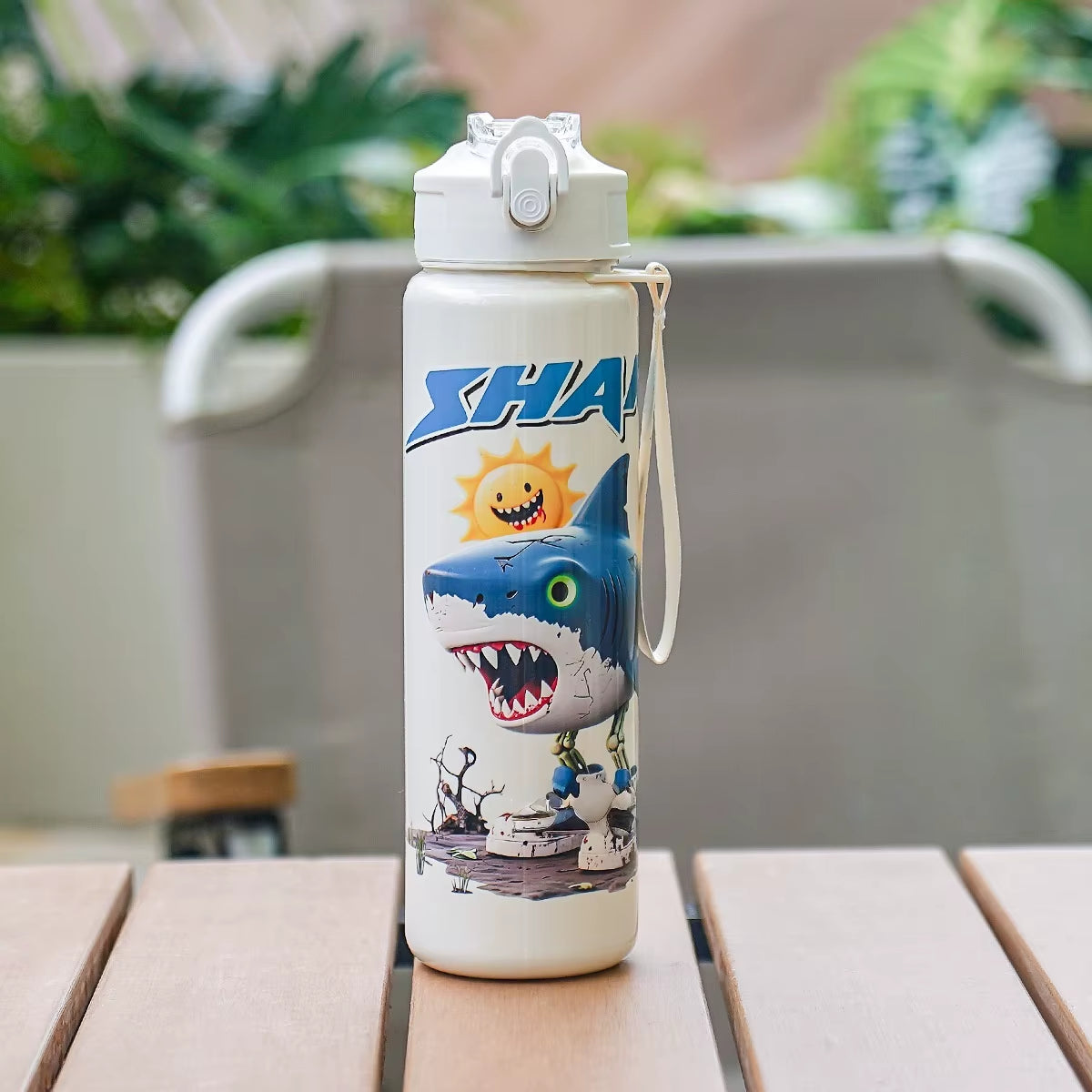 Hot Italian Brainrot Water Bottle Tung Tung Tung Sahur Bottle with Straw Outdoor Sports Water Cups Cartoon Drinking Kettle
