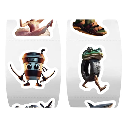 500Pcs Tralalero Tralala Stickers Tungtung Sahur Brainrot Kawaii Classic Toys Stationery Envelope Sealing DIY Decoration Gift