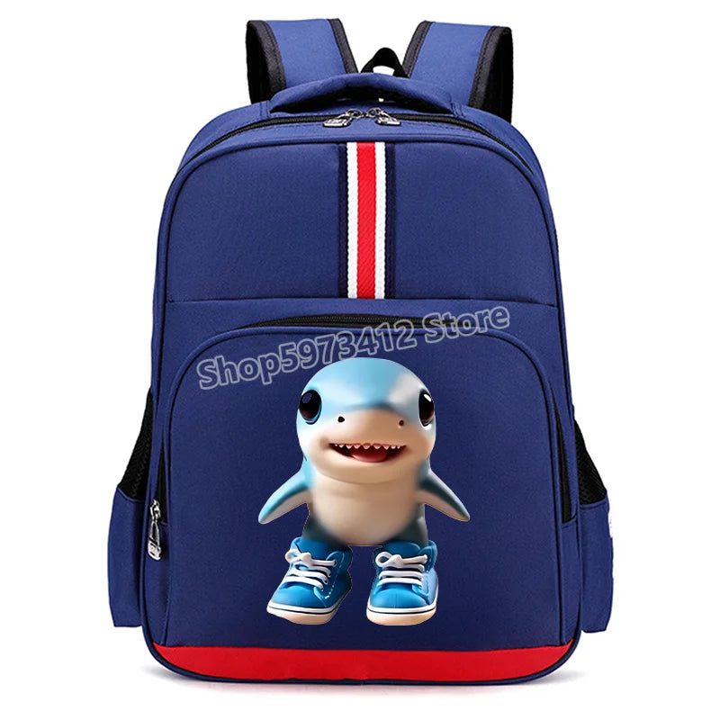 Italian Brainrot Backpacks Students Large Capacity Schoolbags Funny Cartoon Animal Printed Knapsack Kids School Supplies Gifts