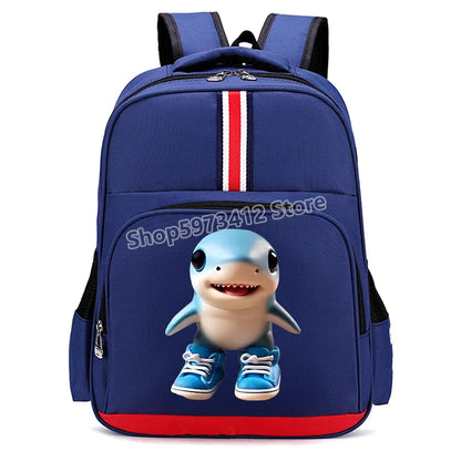 Italian Brainrot Backpacks Students Large Capacity Schoolbags Funny Cartoon Animal Printed Knapsack Kids School Supplies Gifts