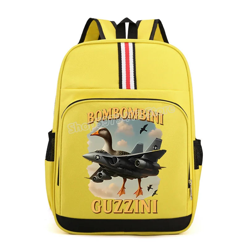 Italian Brainrot Backpacks Students Large Capacity Schoolbags Funny Cartoon Animal Printed Knapsack Kids School Supplies Gifts
