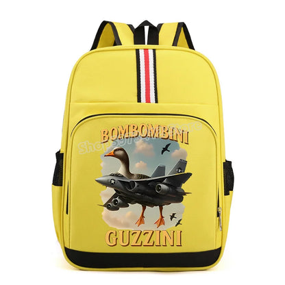 Italian Brainrot Backpacks Students Large Capacity Schoolbags Funny Cartoon Animal Printed Knapsack Kids School Supplies Gifts
