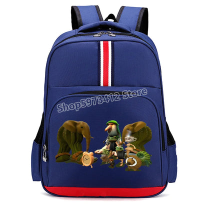 Italian Brainrot Backpacks Students Large Capacity Schoolbags Funny Cartoon Animal Printed Knapsack Kids School Supplies Gifts