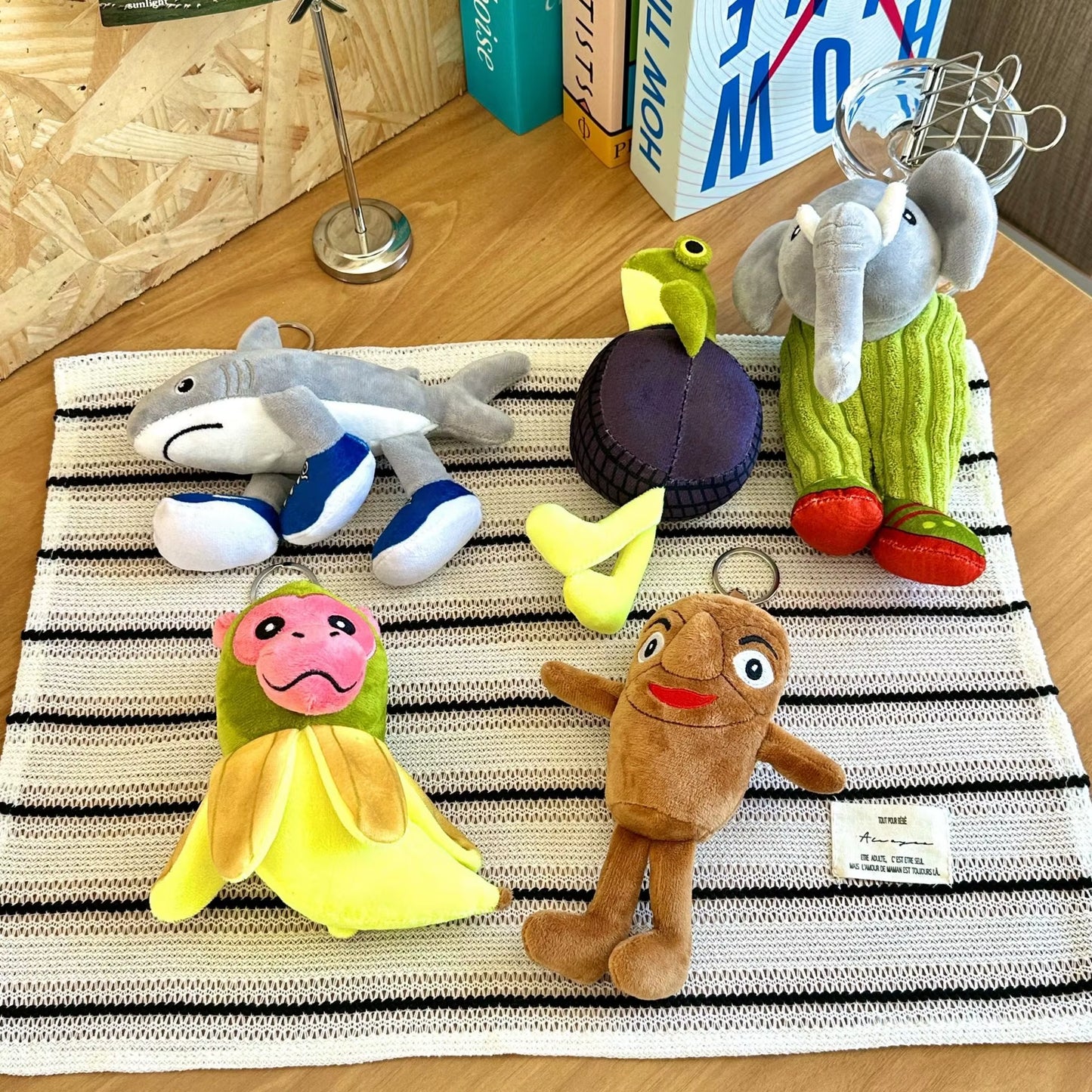 Brainrot Plush Toy Keychain Tung Sahur Cartoon Crocodilo Shimpanzini Decorative Doll Tralalero Tralala Figures Bananini Gift Toy