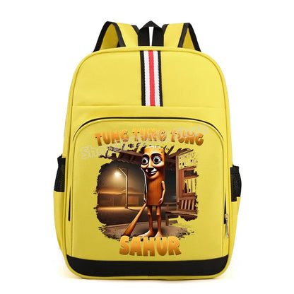 Italian Brainrot Backpacks Students Large Capacity Schoolbags Funny Cartoon Animal Printed Knapsack Kids School Supplies Gifts