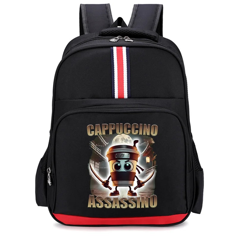 Italian Brainrot Backpacks Students Large Capacity Schoolbags Funny Cartoon Animal Printed Knapsack Kids School Supplies Gifts